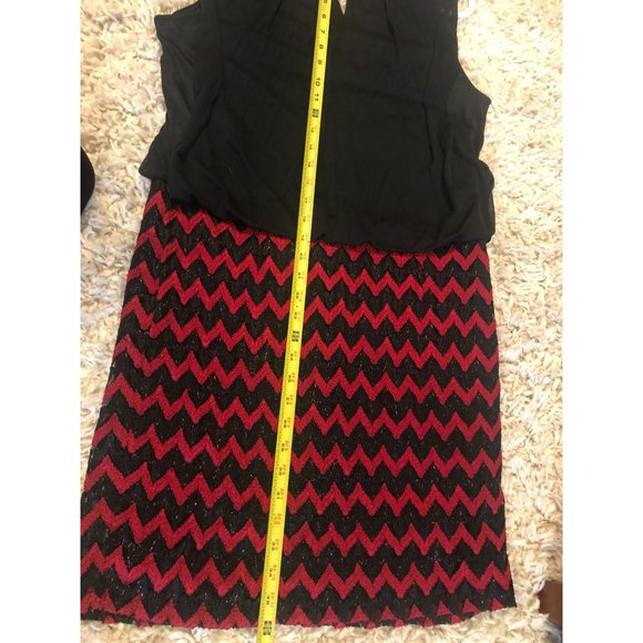 Sleeveless Sz 14 80's Vibe Dress Blouse/Skirt Illusion Loose flow top, form Fit - Picture 10 of 10